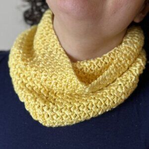 Sunshine Yellow Crochet Cowl